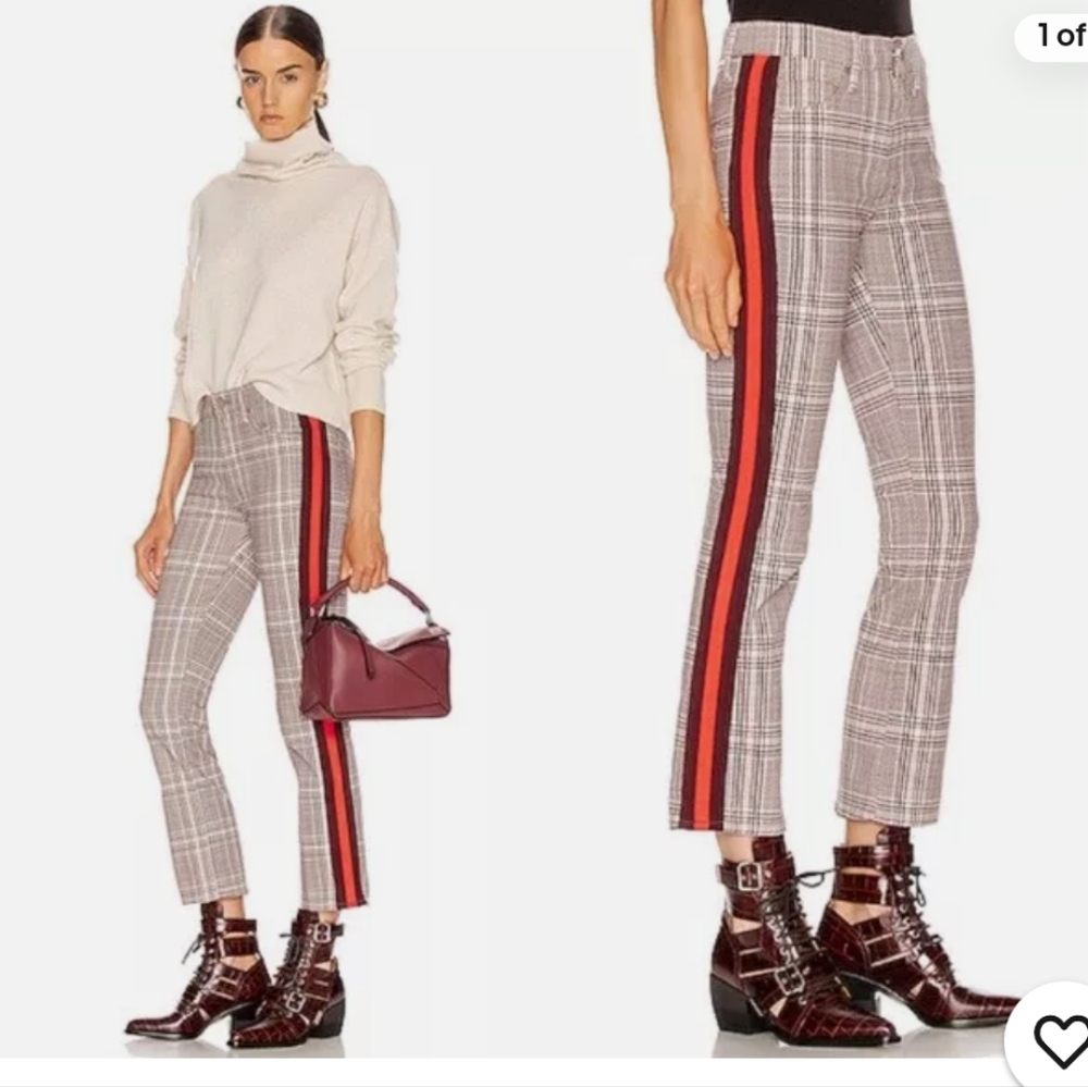 MOTHER Plum/Pink stripe pant